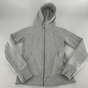 Lululemon Gray Cotton Full Zip Scuba Hoodie